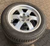 Alu kolo originál AUDI 7.5x17" ET28 5x112x66.5 a Michelin Alpin 5 225/50 R17 98H XL 50%