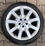 Alu kolo originál MERCEDES 8.5x18" ET43, 5x112x66.5 a 2ks Michelin Alpin PA3 245/40 R18 97V 20% a 2ks Continental Winter TS810 245/40 R18 97V 20%