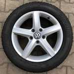 Alu kolo originál VW 6x16" ET48 5x112x57 a Bridgestone Blizzak LM005 205/55 R16 91H 95%