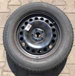 Plechový disk KFZ 9021 6,5Jx17 5x112x57 ET38 a Bridgestone Blizzak LM001 215/65 R17 99H 90% + Poklice