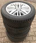 Alu kolo originál VW 6.5x16" ET46 5x112x57 a Goodyear Vector 4Seasons 205/55 R16 94V AO 40%