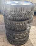 Alu kolo originál AUDI 8x18" ET46 5x112x57 a Pirelli Winter 210 SottoZero III 225/40 R18 92V XL AO 90%