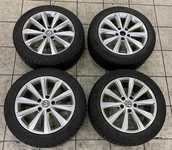 Alu kolo originál VW 8.5x19" ET59, 5x130x71.5 a Dunlop Grandtrek WT M3 255/50 R19 107V XL 80% + čidla tlaku TPMS