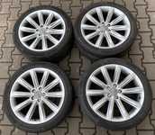 Alu kolo originál AUDI 8x19" ET26 5x112x66.5 a Continental SportContact 5 255/40 R19 100Y XL AO 40%