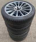 Alu kolo originál MERCEDES AMG 5x112x66.5, Přední 9x20" ET34 a Michelin Pilot Alpin PA4 255/40 R20 101V XL MO 70%, Zadní 10x20" ET48.1 a Michelin Pilot Alpin PA4 285/35 R20 104V XL MO 70% + čidla tlaku TPMS