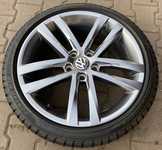 Alu kolo originál VW 7.5x18“ ET51, 5x112x57 a Pirelli Winter 210 SottoZero III 225/40 R18 92H 80%