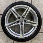 Alu kolo originál AUDI 8x18" ET40 5x112x66.5 a Saetta Touring 2 225/40 R18 92Y XL 80%