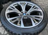 Alu kolo originál BMW X5 a X6 Přední 5x120x74 10x21" ET40 a Yokohama BluEarth Winter V905 285/35 R21 105V XL 80%, Zadní 5x120x72,5 11.5x21" ET38 a Yokohama BluEarth Winter V905 325/30 R21 108V XL 80% + čidla tlaku TPMS