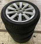 Alu kolo originál AUDI 7x16" ET34, 5x100x57 a Continental ContiPremiumContact 2 215/45 R16 90V XL AO 95%