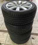 Alu kolo originál AUDI 7x16" ET34, 5x100x57 a Continental ContiPremiumContact 2 215/45 R16 90V XL AO 95%