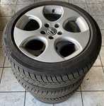 Alu kolo originál VW 7.5x17" ET51, 5x112x57 a Barum Polaris 5 205/50 R17 93V XL 90%