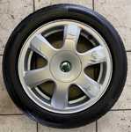 Alu kolo originál ŠKODA 6x15" ET43, 5x100x57 a 2ks Saetta Touring 2 195/50 R15 82V 90% a 2ks Goodride ZuperEco Z107 195/50 R15 82V 90%