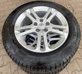 Alu kolo originál PEUGEOT 7x16" 5x108x65 ET46 a Continental ContiWinterContact TS830 P 205/60 R16 96H XL ContiSeal