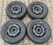 Plechový disk KFZ 7280 6Jx14 5x100x57 ET43 a Lassa Snoways 4 185/60 R14 82H 100%