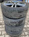 Alu kolo originál ŠKODA 7x17" ET46, 5x100x57 a 2ks Bridgestone Potenza RE050A 215/40 R17 87V 30% a 2ks Hankook K125 Ventus Prime 3 215/40 R17 83V XL 70%