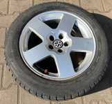 Alu kolo originál AUDI 7x16" ET31, 5x100x57 a Michelin Pilot Alpin PA2 205/55 R16 91H 20%