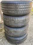 Alu kolo originál VW 7x16" ET45 5x112x57 a Pirelli Cinturato P7 215/55 R16 97W XL 70% a Dunlop Sport BlueResponse 215/55 R16 97W XL 90%