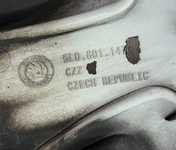 Kryty kol - Poklice na kola originál ŠKODA 16"