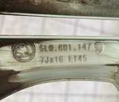 Kryty kol - Poklice na kola originál ŠKODA 16"