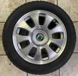 Alu kolo originál ŠKODA 6.5x16" ET42, 5x100x57 a Kleber Dynaxer HP3 205/55 R16 91H 70%