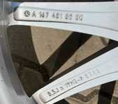 Alu kolo originál MERCEDES 5x112x66.5 Přední 8.5x19" ET42 a Zadní 8.5x19" ET55 + čidla tlaku TPMS