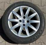 Alu kolo originál PEUGEOT 7x16" 4x108x65 ET32 a 2x Sailun Atrezzo Elite 205/55 R16 91V 30%  a 2x Michelin Pilot Primacy 205/55 R16 91H 20%