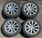 Alu kolo originál PEUGEOT 7x16" 4x108x65 ET32 a 2x Sailun Atrezzo Elite 205/55 R16 91V 30%  a 2x Michelin Pilot Primacy 205/55 R16 91H 20%