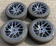 Alu kola originál TESLA 8.5x18“ ET38, 5x114.3x64 a Pirelli Winter Sottozero 3 235/45 R18 98V XL 90% + čidla tlaku TPMS