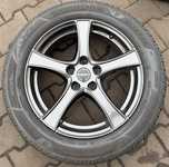 Alu kolo BORBET 6.5x17“ ET41, 5x112x66.5 a Bridgestone Blizzak 6 215/55 R17 98V XL 30%